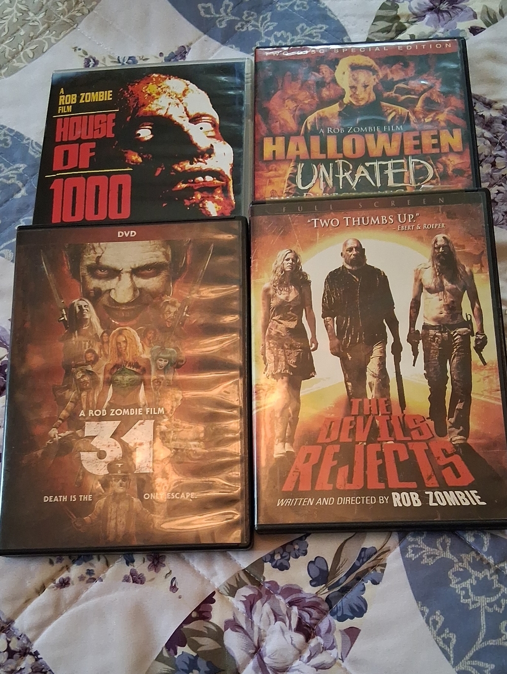 Set Of 4 Rob Zombie Horro Movie DVD Collection.